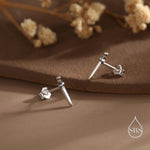 Tiny Dagger Sword Stud Earrings in Sterling Silver - Gold, Silver, or Rose Gold - Stacking Earrings - Ear Stacks