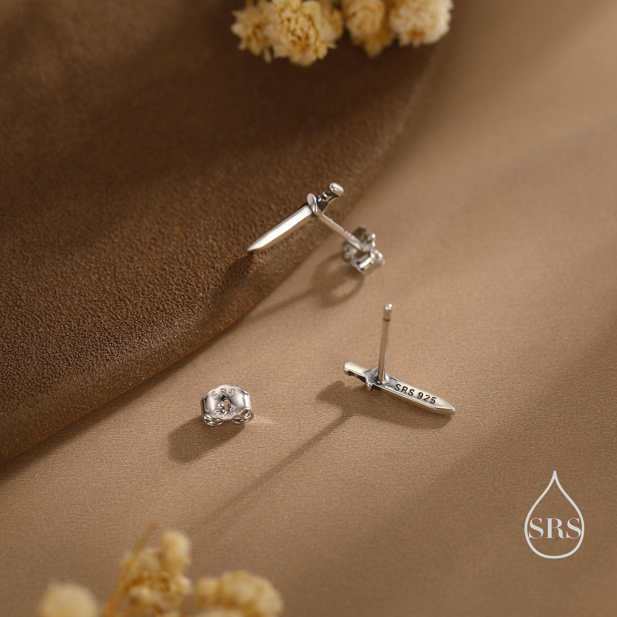 Tiny Dagger Sword Stud Earrings