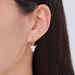 Highland Cow Drop Dangling Earrings in Sterling Silver, Available in Silver, Gold or Rose Gold, Scottish Inspired Highland Cow Hook Earrings