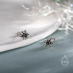 Daffodil Stud Earrings in Sterling Silver, Tiny Flower Earrings, Four Finishes, Daffodil Earrings, March Birth Flower, Gold or Rose Gold