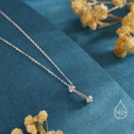 Tiny Dumbbell Pendant Necklace in Sterling Silver, Silver, Gold or Rose Gold Finish, Delicate Dumbbell Weight Necklace