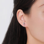 Sterling Silver British Guard Stud Earrings - Silver or Gold Finish - Enamel Nutcracker Style Earrings, London Earrings