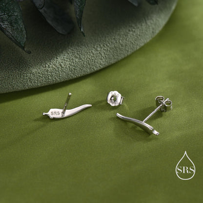 Sterling Silver Tiny Chili Pepper Stud Earrings, Available in Silver, Gold or Rose Gold Finish, Cute Fun Quirky, Gift for Her