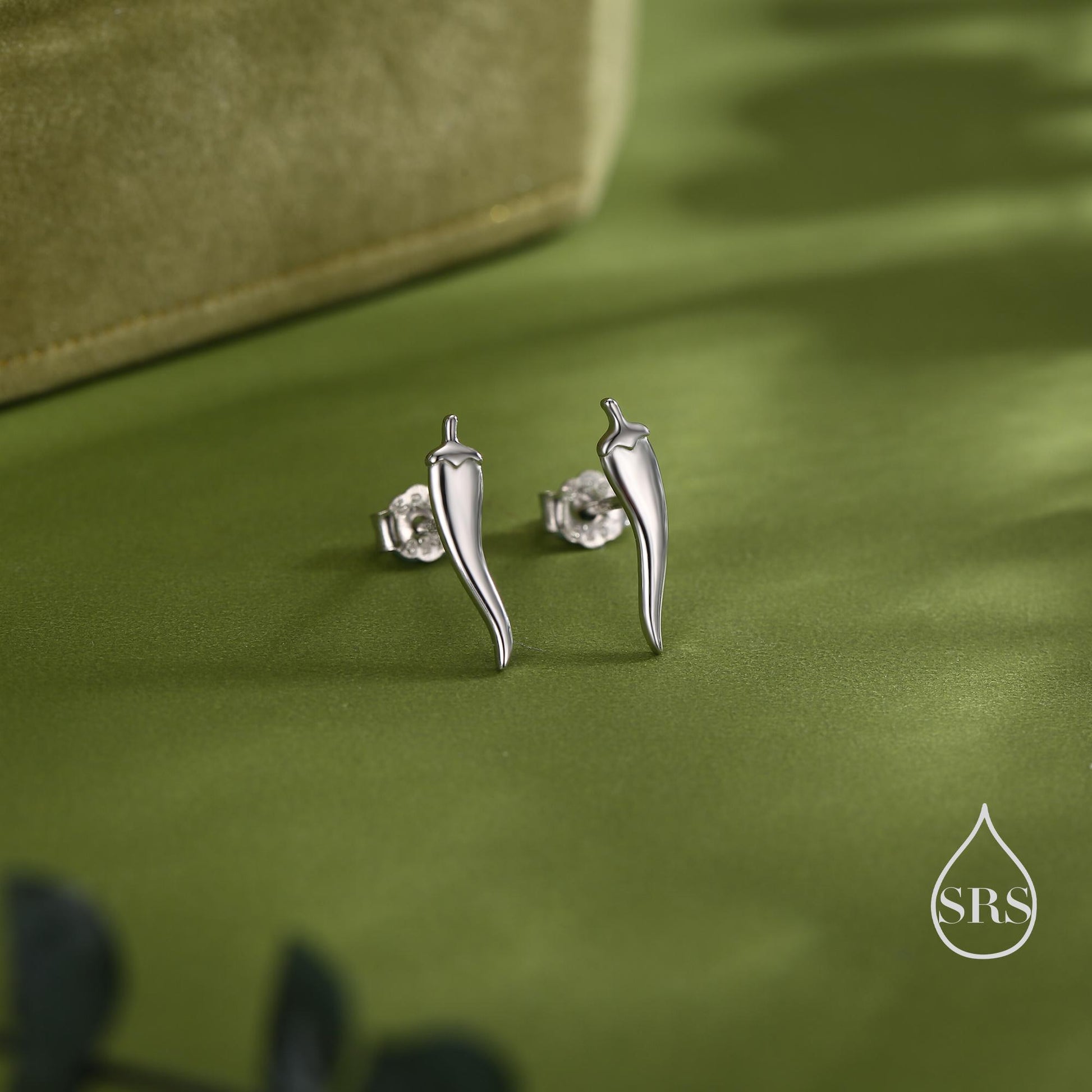 Sterling Silver Tiny Chili Pepper Stud Earrings, Available in Silver, Gold or Rose Gold Finish, Cute Fun Quirky, Gift for Her