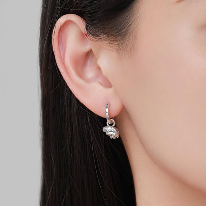 Anatomical Brain and Heart Asymmetric Huggie Hoop Earrings in Sterling Silver, Silver, Gold or Rose Gold, Science Jewellery, Heart and Mind
