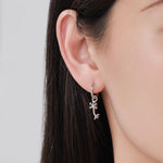 Tiny Neuron Cell Huggie Hoops Earrings in Sterling Silver, Silver or Gold, Neurone Cell Nerve Earrings, Brain Earrings, Detachable Charms