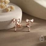 Sterling Silver Double-Headed Viking Axe Stud Earrings, Silver or Gold or Rose Gold Finish, Viking Jewellery