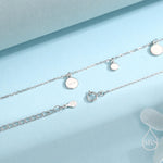 Dainty Disk Choker Necklace in Sterling Silver, Silver Disk Choker Necklace, Silver or Gold