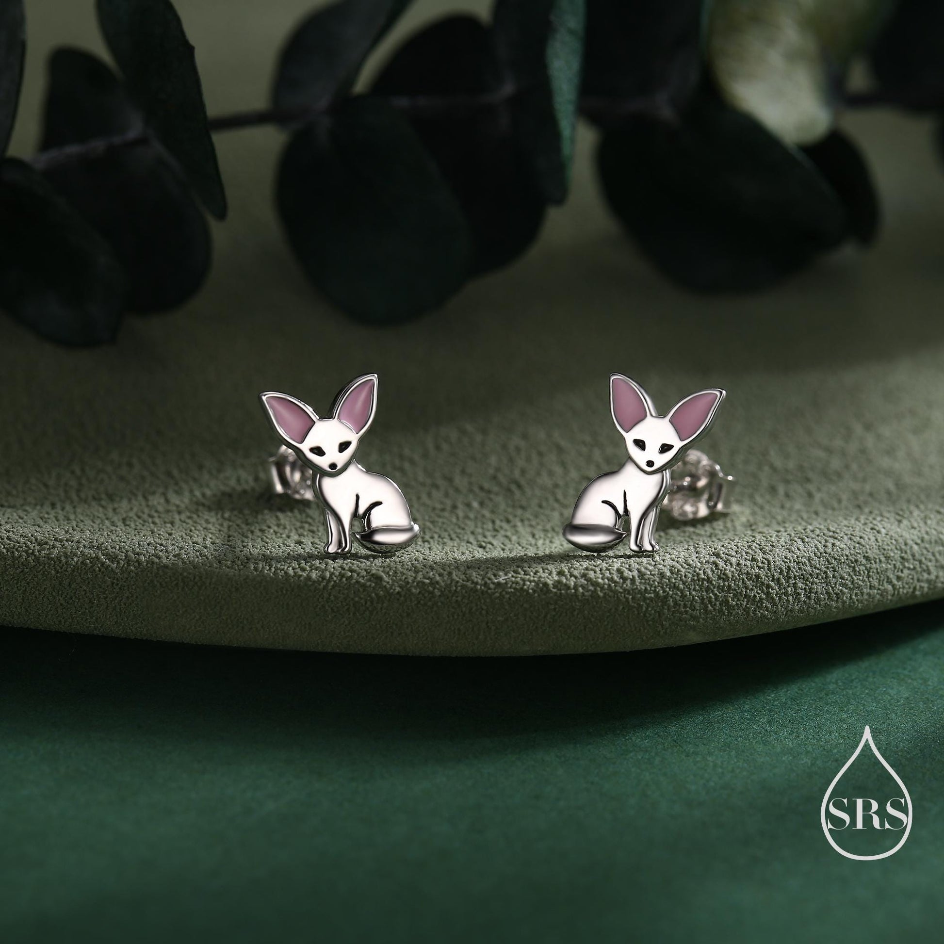Fennec Fox Stud Earrings in Sterling Silver, Cute Fox Earrings, Cute and Quirky Earrings, Nature Inspired Earrings