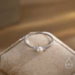 Freshwater Pearl CZ Gemstone Ring