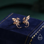 Winged Dragon Stud Earrings