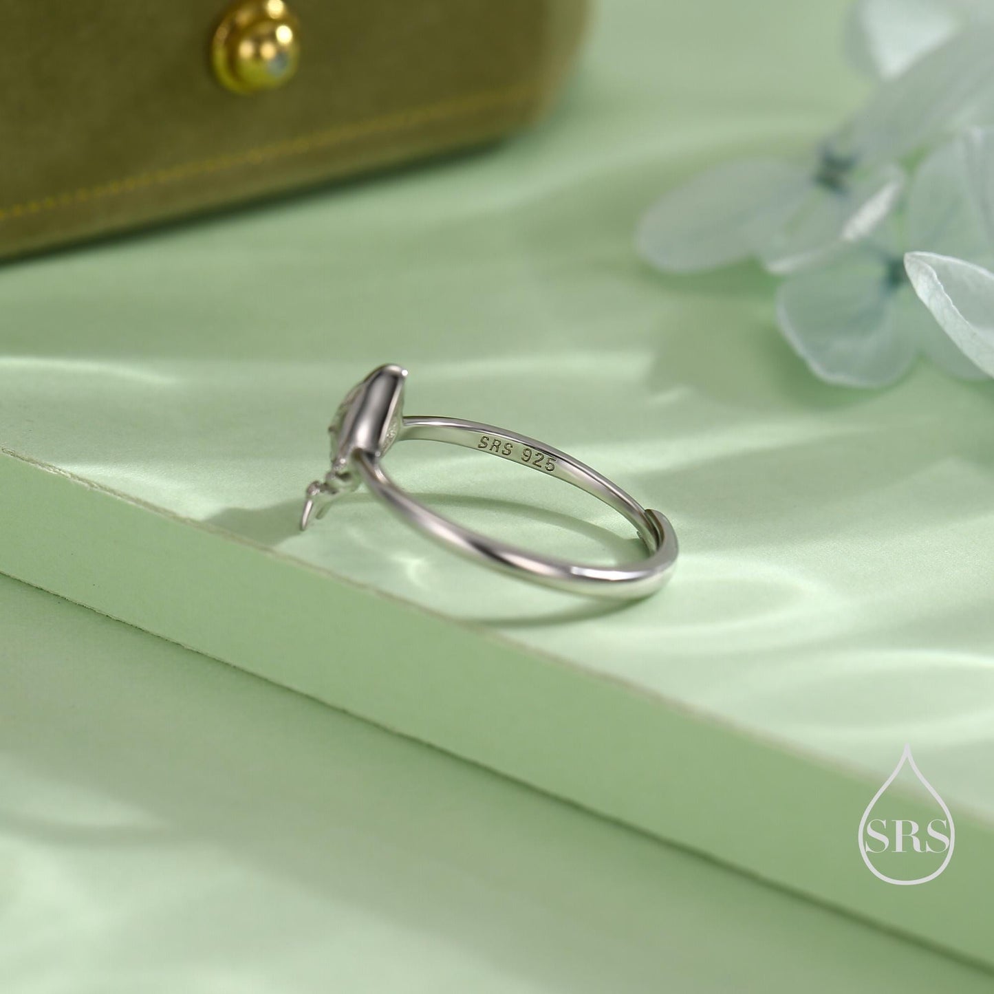 Sterling Silver Anatomical Heart Ring, Silver or Gold Finish, Adjustable Real Heart Ring, Gothic Style, Halloween Jewellery