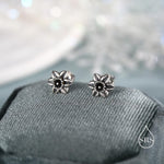 Daffodil Stud Earrings in Sterling Silver, Tiny Flower Earrings, Four Finishes, Daffodil Earrings, March Birth Flower, Gold or Rose Gold
