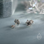 Daffodil Stud Earrings in Sterling Silver, Tiny Flower Earrings, Four Finishes, Daffodil Earrings, March Birth Flower, Gold or Rose Gold