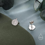 Pumpkin Squash Stud Earrings in Sterling Silver, Silver, Gold or Rose Gold, Small Stripy Pumpkin Earrings, Halloween Earrings