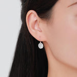 Hammered Disks Dangle Drop Earrings in Sterling Silver, Silver or Gold or Rose Gold, Minimalist Hammered Disk Earrings