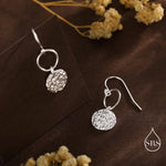 Hammered Disks and Circle Dangle Drop Earrings in Sterling Silver, Silver, Gold or Rose Gold, Minimalist Hammered Disk Earrings
