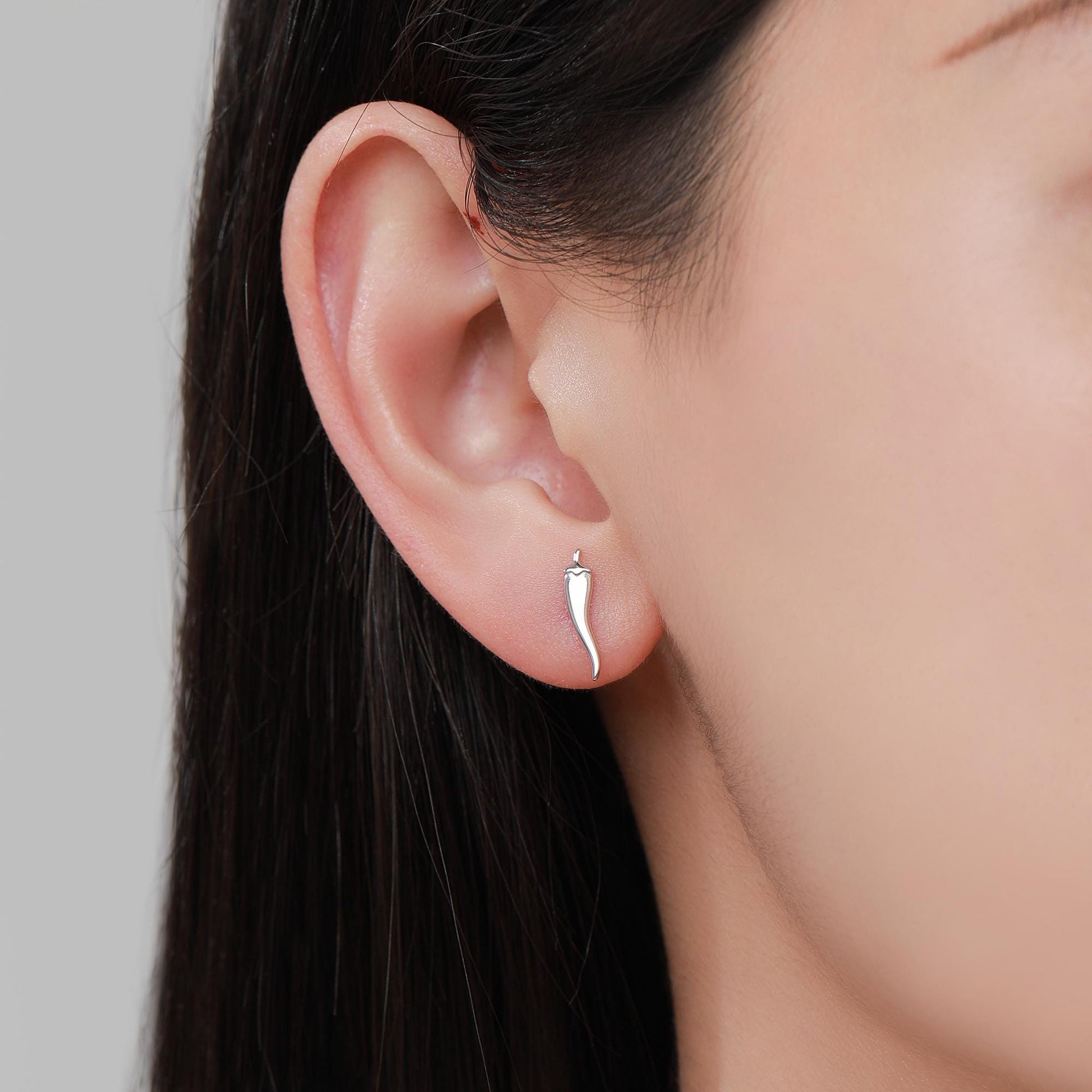 Sterling Silver Tiny Chili Pepper Stud Earrings, Available in Silver, Gold or Rose Gold Finish, Cute Fun Quirky, Gift for Her