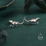 Tiny Bearded Dragon Stud Earrings in Sterling Silver, Silver or Gold or Rose Gold, Lizard Animal Earrings, Nature Inspired Pet Jewellery