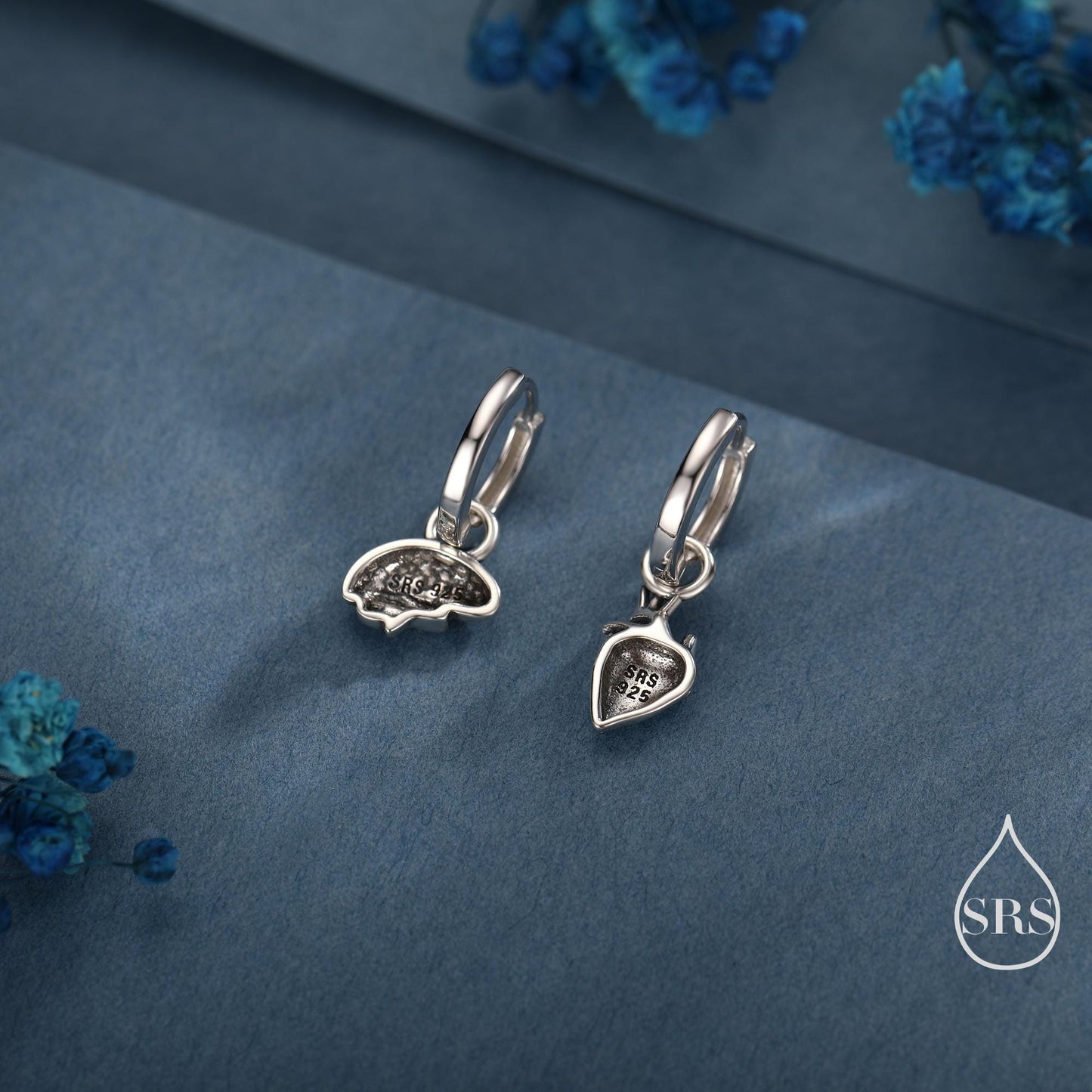 Anatomical Brain and Heart Asymmetric Huggie Hoop Earrings in Sterling Silver, Silver, Gold or Rose Gold, Science Jewellery, Heart and Mind