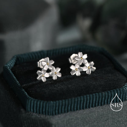 Cherry Blossom Flower Stud Earrings in Sterling Silver, Cherry Blossom Flower Earrings, Daisy Earrings, Flower Bouquets Earrings