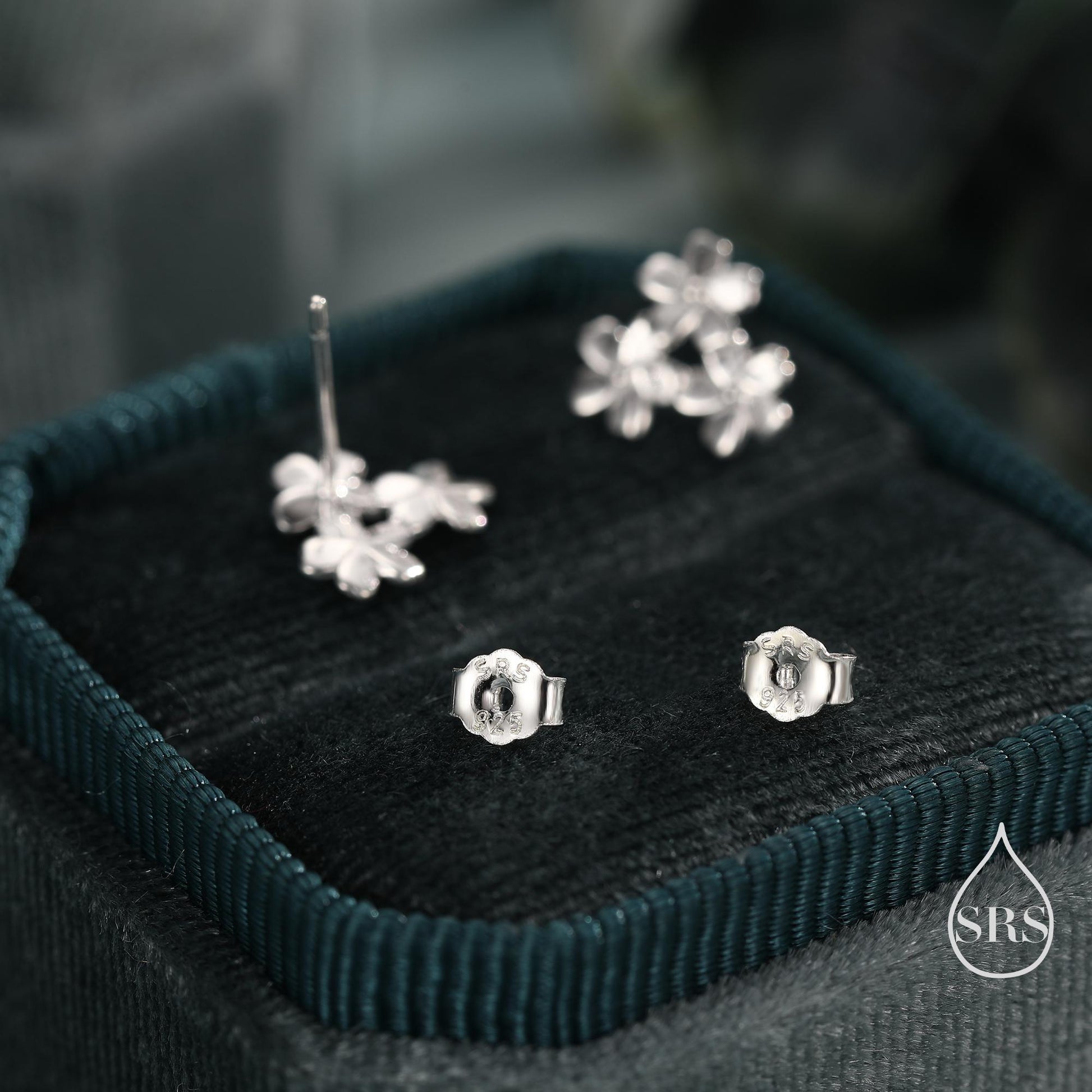 Cherry Blossom Flower Stud Earrings in Sterling Silver, Cherry Blossom Flower Earrings, Daisy Earrings, Flower Bouquets Earrings