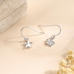 Tiny Plumeria Flower Drop Hook Earrings in Sterling Silver, Silver, Gold or Rose Gold, Flower Earrings, Nature Inspired
