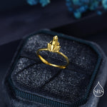 Sterling Silver Tiny Frog Ring, Silver or Gold Finish, Adjustable Size, Miniature Frog Jewellery, Frog Ring