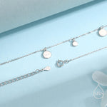Dainty Disk Choker Necklace in Sterling Silver, Silver Disk Choker Collar Necklace, Silver or Gold