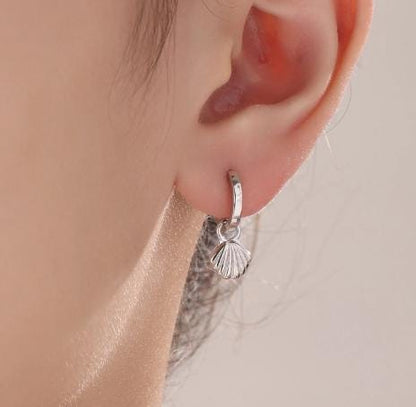 Ocean Theme Charms for Huggie Hoops, Sold as a pair, Sterling Silver Charms for Earrings, Detachable, Silver or Gold or Rose Gold