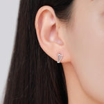 Mismatched Harp and Lyre Stud Earrings in Sterling Silver, Silver, Gold or Rose Gold, Silver Harp Stud Earrings, Musical Instrument Earrings