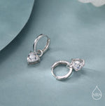 Sterling Silver Trillion Cut CZ Charms for Huggie Hoops Earrings, Detachable, Silver, Gold, or Rose Gold, Various Stone Options