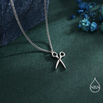 Very Small Scissors Pendant Necklace in Sterling Silver, Silver, Gold or Rose Gold, Cute Scissors Necklace, Silver Scissors Necklace