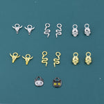Halloween Charms for Huggie Hoops, Sold as a pair, Sterling Silver Charms for Earrings, Detachable, Silver or Gold or Rose Gold