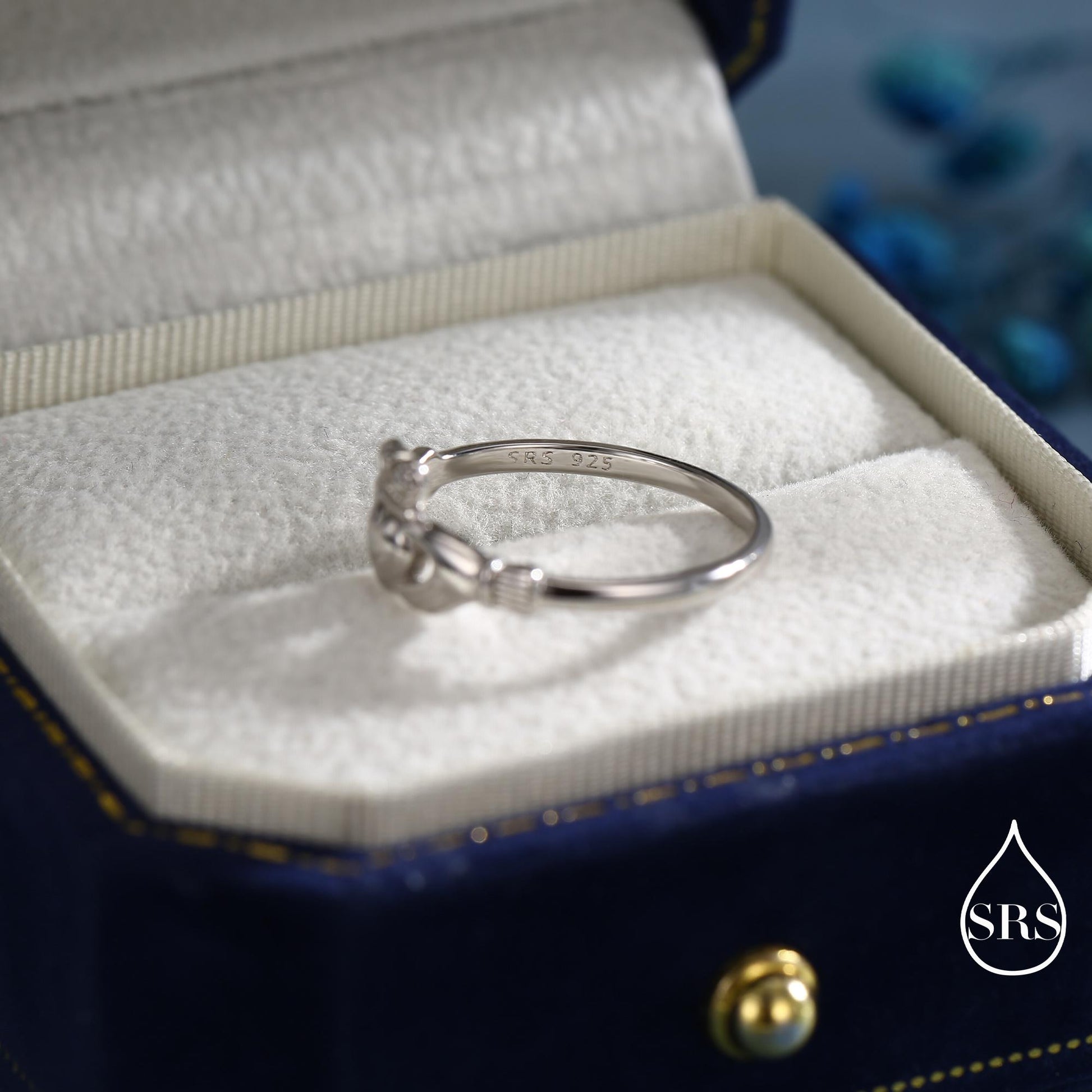 Sterling Silver Claddagh Ring, Traditional Irish Ring US 5 - 8, Delicate Celtic Symbol Jewellery