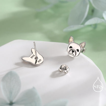 French Bulldog Stud Earrings in Sterling Silver - Dog Stud Earrings -Pet Lover - Cute, Fun, Whimsical