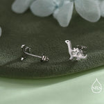 Cute Dinosaur Stud Earrings in Sterling Silver, Brachiosaurus Stud Earrings, Brontosaurus, Edmontosaurus, Diplodocus