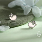 Sheep stud earrings in Sterling Silver, Fluffy Sheep Earrings, Nature Inspired, Pet Lover