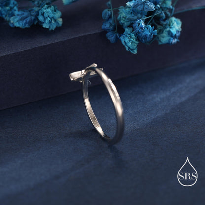 Sterling Silver Tiny Plane Ring, Silver or Gold Finish, Adjustable Size, Miniature Plane Jewellery, Aeroplane Ring, Airplane Jewellery