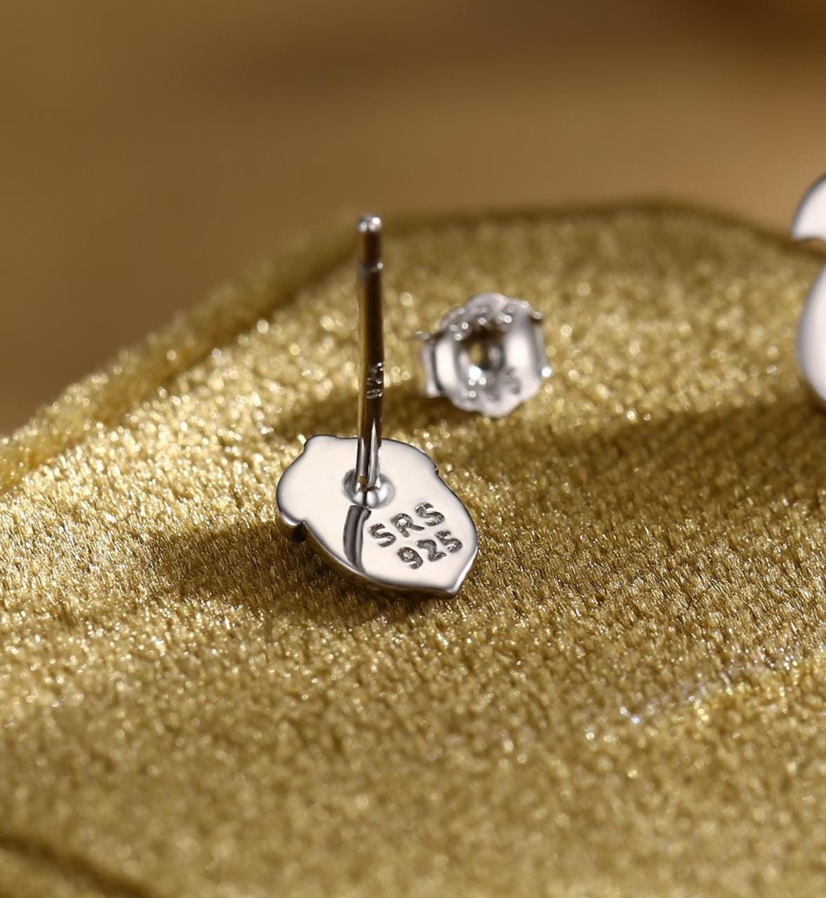 Mismatched Squirrel and Acorn Stud Earrings in Sterling Silver, Silver or Gold, Asymmetric Squirrel and Nut Earrings