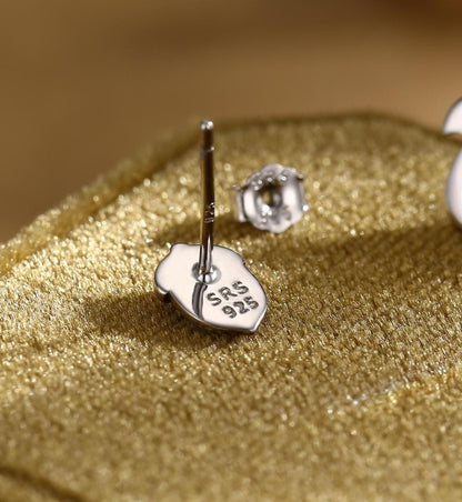 Mismatched Squirrel and Acorn Stud Earrings in Sterling Silver, Silver or Gold, Asymmetric Squirrel and Nut Earrings