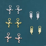 Frog and Otter Charms for Huggie Hoops in Sterling Silver, Sold as a Pair, Animal Charms for Hoops, Silver, Gold or Rose Gold