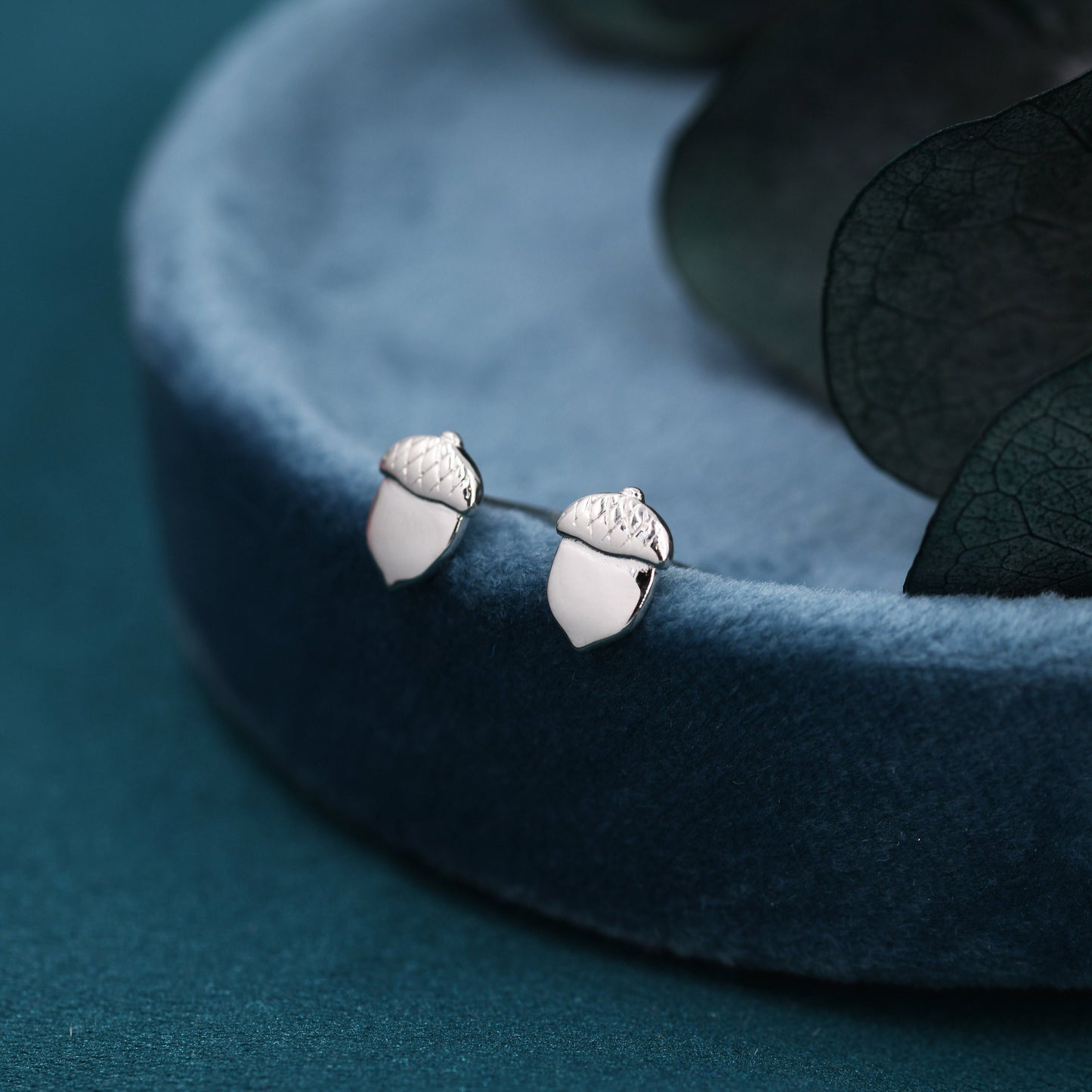 Acorn Stud Earrings in Sterling Silver, Silver or Gold, Acorn Nut Earrings