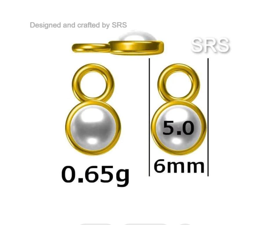 Natural & Synthetic Stone Charms for Huggie Hoops, Sterling Silver Round Detachable Charms, Various Gemstone Options