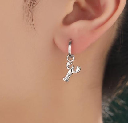 Ocean Collection Charms for Huggie Hoops, Sold as a pair, Sterling Silver Charms for Earrings, Detachable, Silver or Gold or Rose Gold