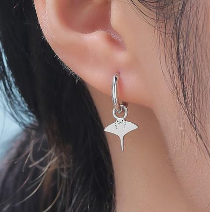 Ocean Collection Charms for Huggie Hoops, Sold as a pair, Sterling Silver Charms for Earrings, Detachable, Silver or Gold or Rose Gold