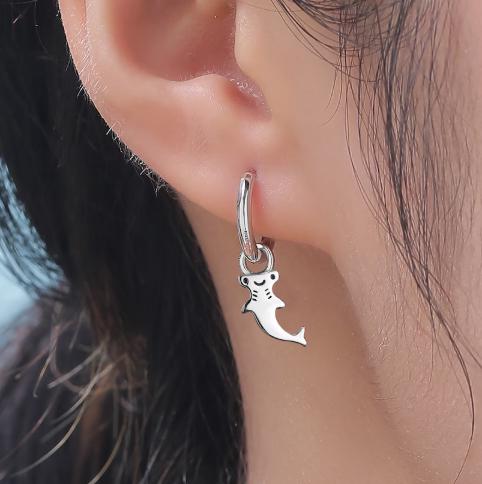 Ocean Collection Charms for Huggie Hoops, Sold as a pair, Sterling Silver Charms for Earrings, Detachable, Silver or Gold or Rose Gold