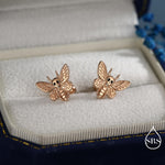 Death's-head Hawkmoth Moth Screw Back / Flat Back / Stud Earrings in Sterling Silver, Silver, Gold or Rose Gold, Nature Inspired