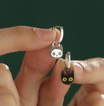 Halloween Charms for Huggie Hoops, Sold as a pair, Sterling Silver Charms for Earrings, Detachable, Silver or Gold or Rose Gold