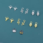Halloween Charms for Huggie Hoops, Sold as a pair, Sterling Silver Charms for Earrings, Detachable, Silver or Gold or Rose Gold